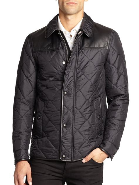 mens burberry jacket quilted|Burberry men's quilted jacket sale.